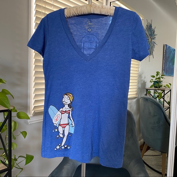 simmzy’s Tops - Simmzy’s blue v-neck tee.